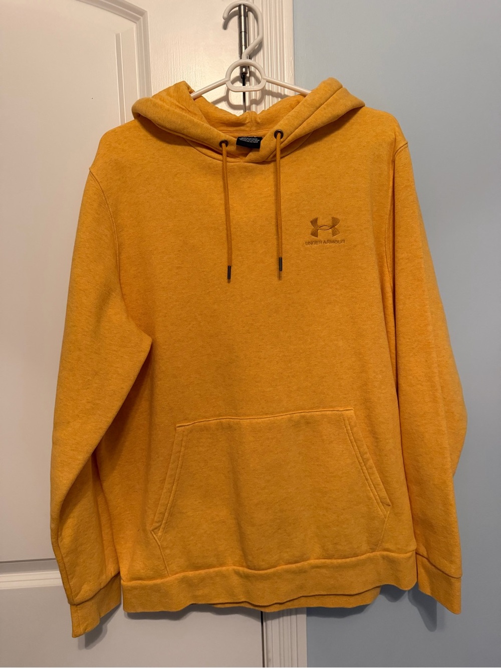 Under Armour Men’s Yellow Zip-Up Hoodie Sweatshirt
